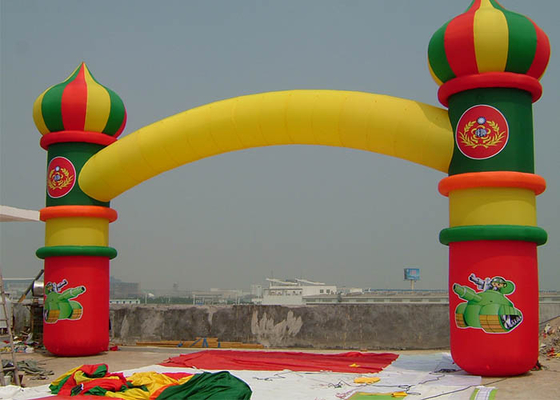 Китай Прокат аркы двойных слоев раздувной с Baloon в желтой/зеленом цвете/красном цвете дистрибьютор