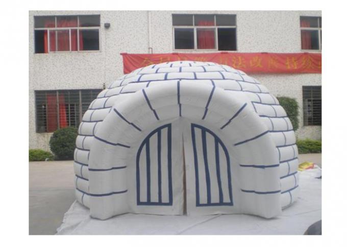 Белый/голубой раздувной располагать лагерем шатер материал PVC шатра случая 10mL X 10mW x 6mH раздувной