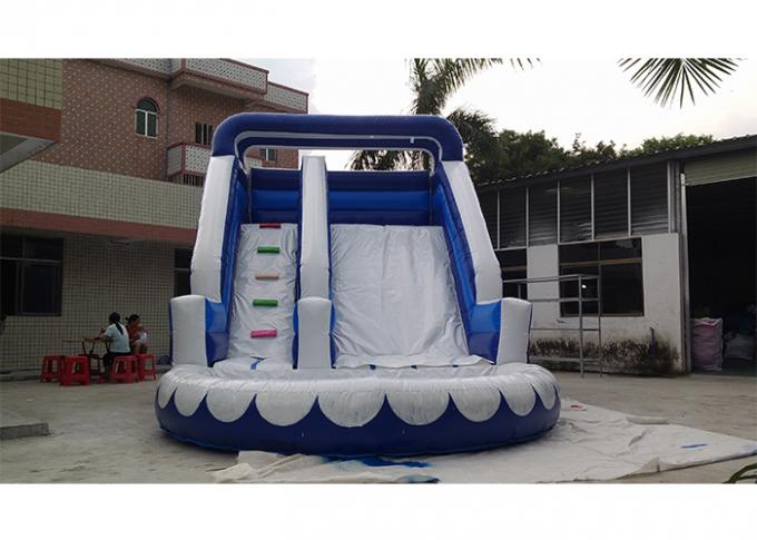 Малое голубое коммерчески раздувное скольжение воды, скольжение воды PVC iInflatable с бассеином