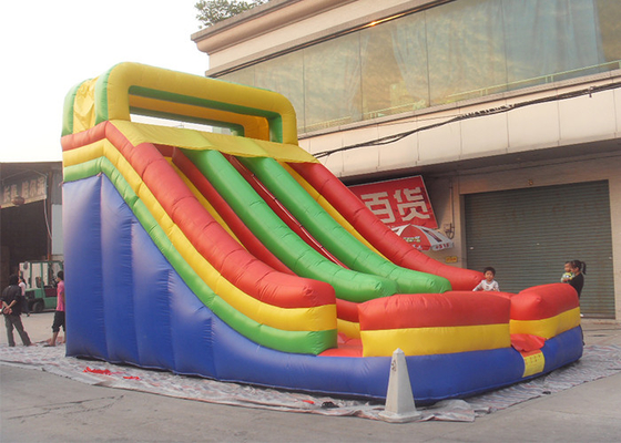 Китай Скольжение гигантской двойной майны радуги коммерчески раздувное для малышей и детей поставщик