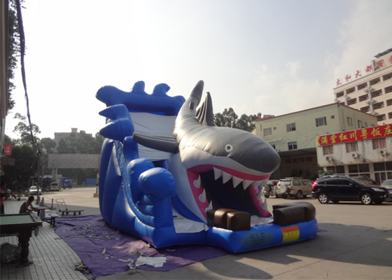 Китай скольжение 7.5m коммерчески раздувное/большое скольжение воды акулы с воздуходувкой поставщик