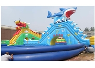 дракон брезента PVC 0.9MM большой/парк воды акулы раздувной с большим голубым плавательным бассеином