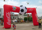 Китай Свод входа красной изготовленной на заказ кока-колы футбола раздувной, раздувной свод отделки с полным печатанием экспортер